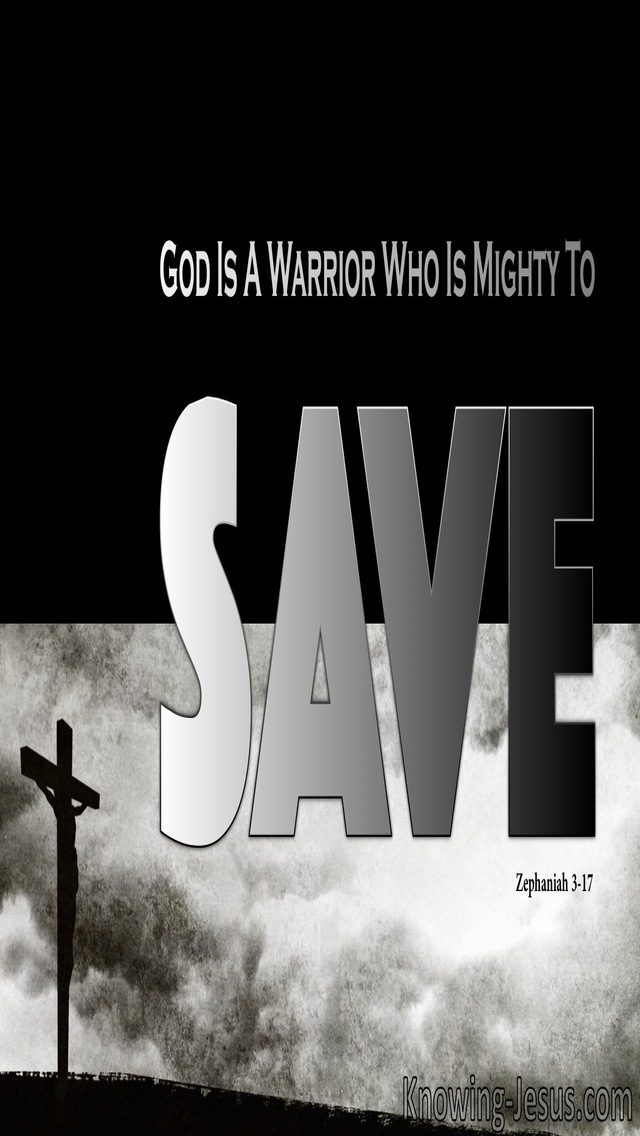 Zephaniah 3:17 The Lord Is Mighty To Save (black)